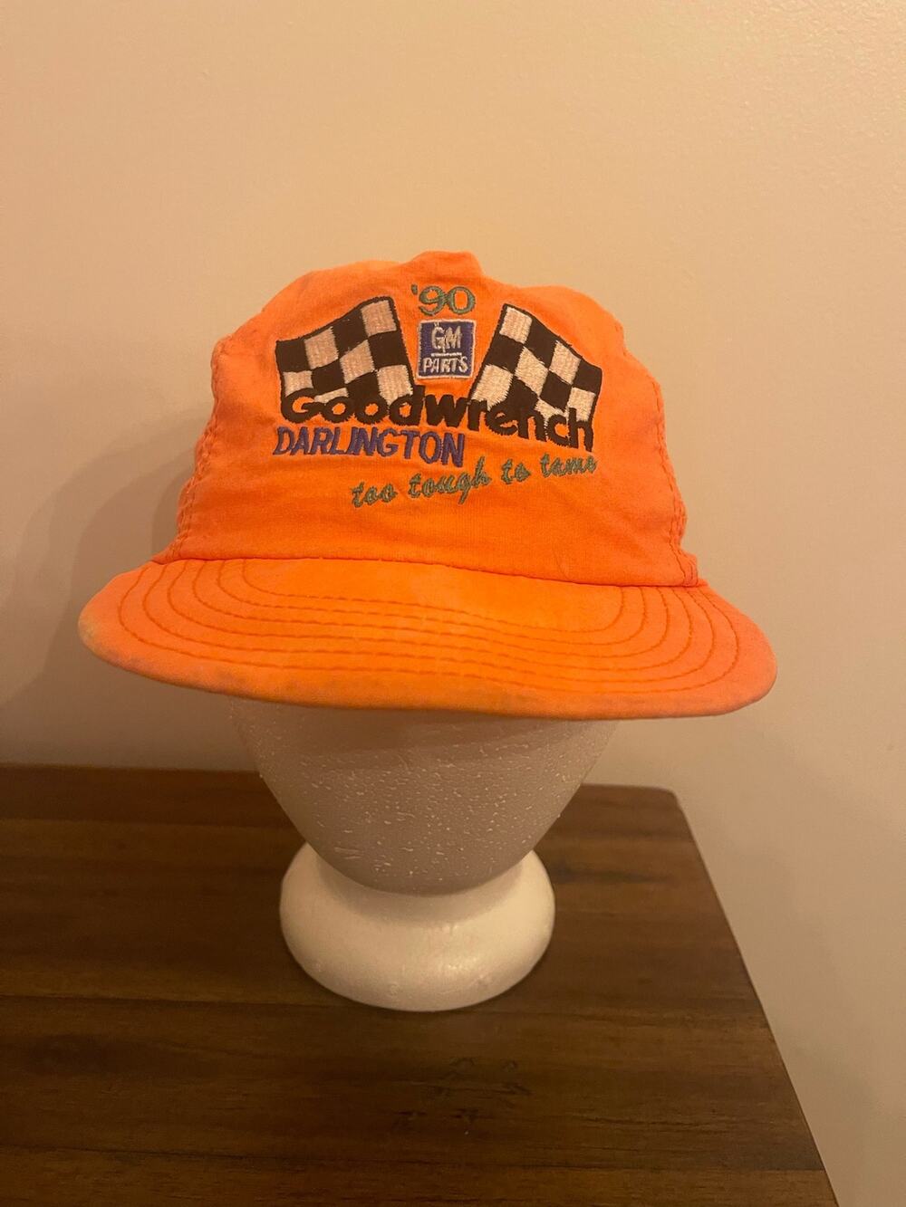 ‘90 Goodwrench Darlington Dale Earnhardt Vintage Snapback Orange Hat NASCAR